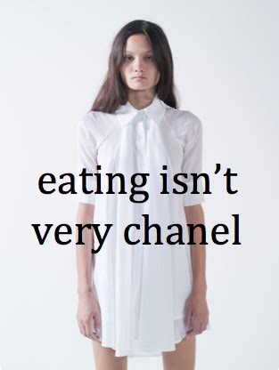 eating isn't very Chanel